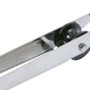 280x50mm 316 Stainless Steel Anchor Chute With Black Nylon Roller Base Mounting