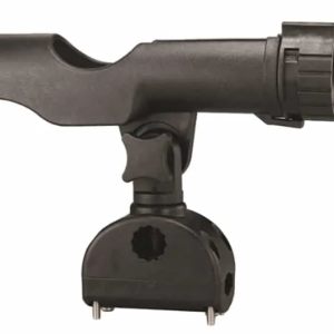 Black Plastic Adjustable Deck Mount Rod Holder