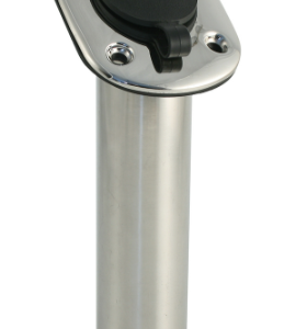 Stainless Steel Flush Mount Rod Holder With Holding Tube